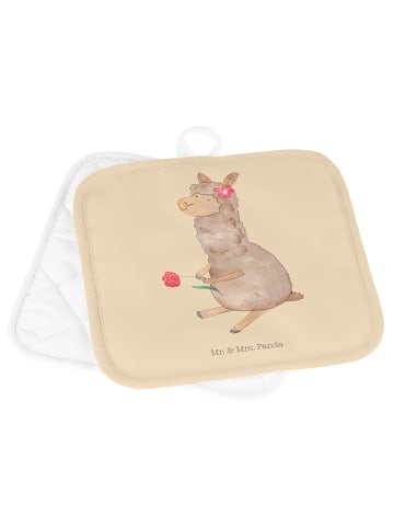 Mr. & Mrs. Panda Topfuntersetzer Alpaka Blume ohne Spruch in Kaktus Grün