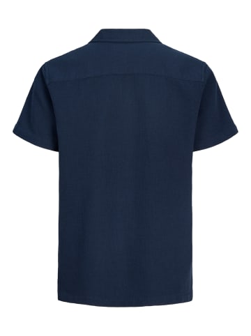 JACK & JONES Junior Waffle Resort-Hemd Kurzarm Jjglobal in navy blazer