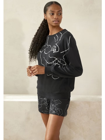 LASCANA Sweatshirt in schwarz