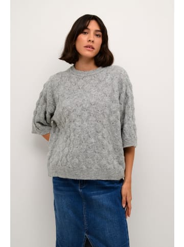 Kaffe Strickpullover KAmalene Loose fit in Grey Melange