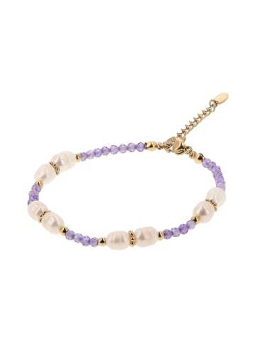 grassland Women Bracelet With Lobster Clasp in Lilac White