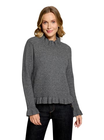 CARTOON Strickpullover mit Stehkragen in Grau