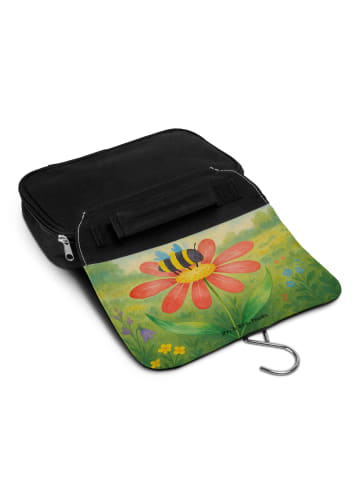 Mr. & Mrs. Panda Kosmetiktasche Hummel Blume Design ohne Spruch in Weiß