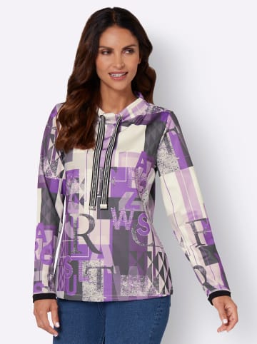 WITT WEIDEN Sweatshirt in lila-gemustert