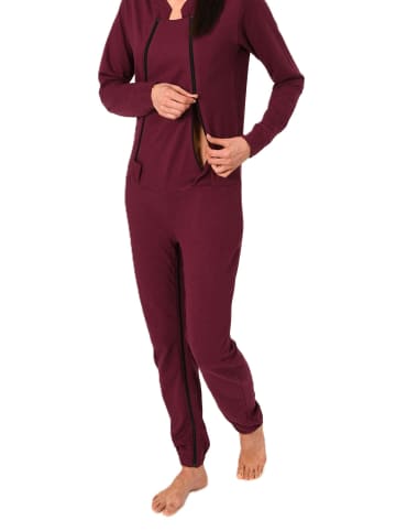 NORMANN Pflegeoverall langarm Reissverschluss Vorne - 88437 in beere