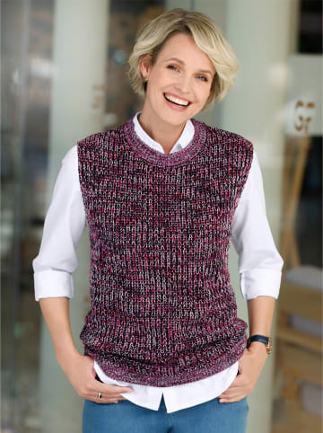 Sieh an! Pullunder in lila-erdbeere-meliert