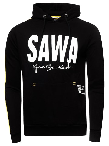 Rusty Neal Hooded Sweater Printed in Schwarz