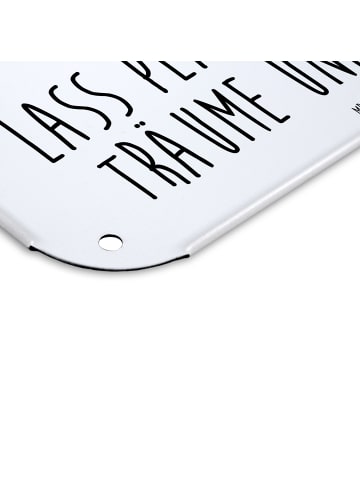 Mr. & Mrs. Panda Wandschild Metall Kuh mit Spruch in Weiß