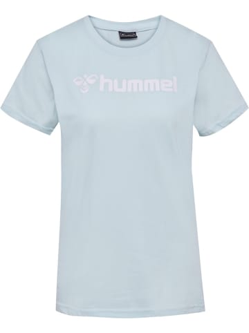 Hummel Sportshirt "Hmlmover Cotton T-Shirt S/S Woman" in Blau