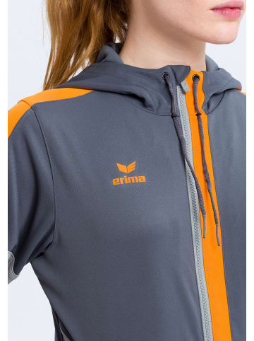 erima Squad Trainingsjacke mit Kapuze in slate grey/monument grey/new orange