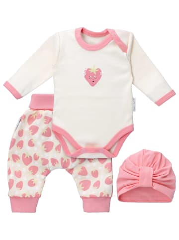 Baby Sweets 3tlg Set Body + Hose + Mütze Lieblingsstücke in creme