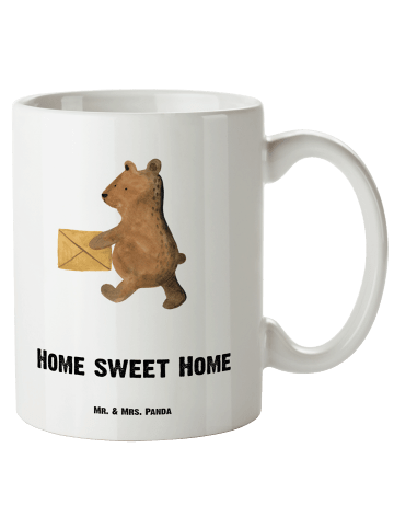 Mr. & Mrs. Panda Kaffeetasse Bär Zuhause mit Spruch in Weiß