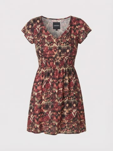 KOROSHI Frauenkleid mit kurzen Ärmeln in rot