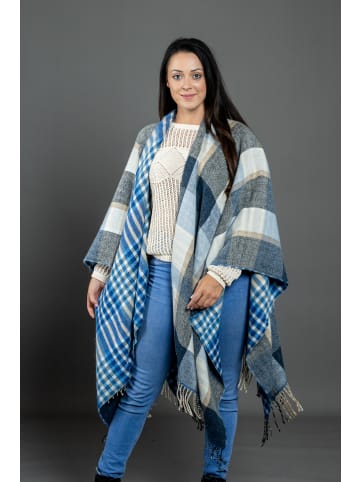 collezione alessandro Poncho " Bella " in blau