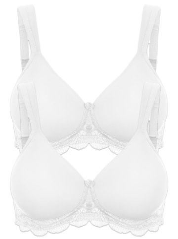 SUSA 2er Pack Schalen BH Latina in weiss weiss