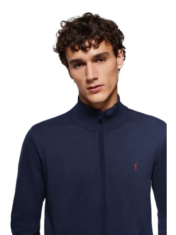 Polo Club Cardigan in Navy Blau