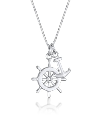 Elli Halskette 925 Sterling Silber Anker, Steuerrad in Silber