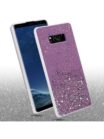 cadorabo Hülle für Samsung Galaxy S8 PLUS Glitter in Lila mit Glitter