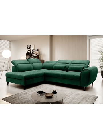 MF Design Nobel Recamiere Links in Flaschengrün -  (L) 265 x (B) 265 x (H) 100 cm