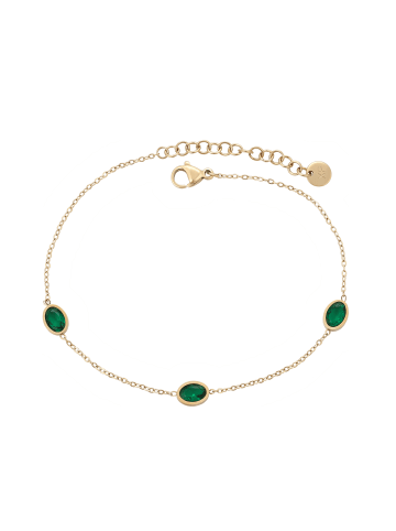 faina Women Bracelet in Gold Emerald