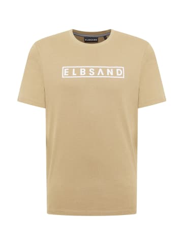 ELBSAND T-Shirt Finn in Desert Brown