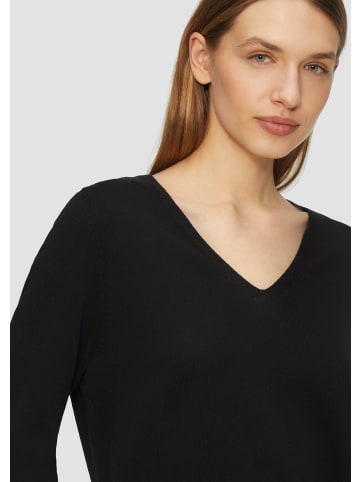 s.Oliver Strickpullover langarm in Schwarz