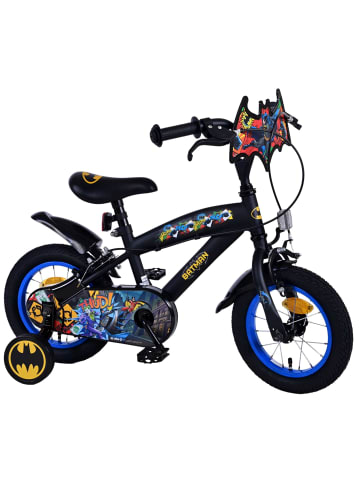 Volare Kinderfahrrad Batman für Jungen 12 Zoll Kinderrad in Schwarz Fahrrad 3 Jahre