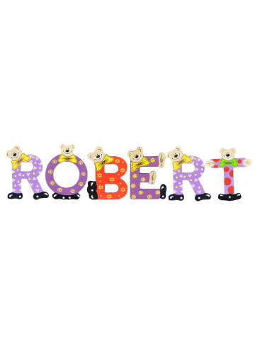 Playshoes Deko-Buchstaben "ROBERT" in bunt