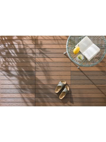 home24 12er-Set Terrassenfliese Svevo in Braun