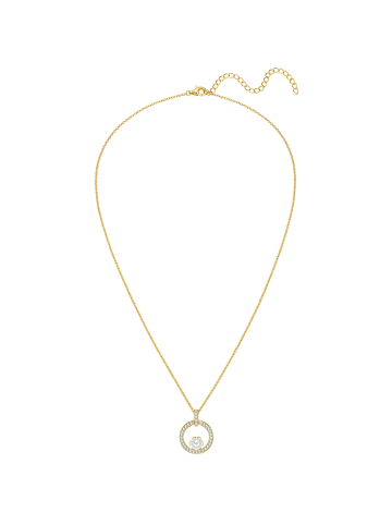 Rafaela Donata Kette aus Sterling Silber mit Zirkonia Muschelkernperle in gelbgold