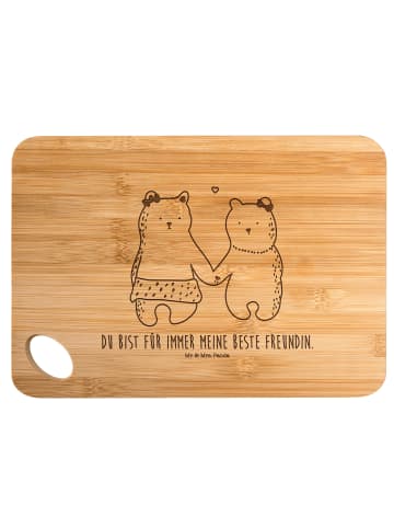 Mr. & Mrs. Panda Küchenbrett Bär Freundin mit Spruch in Braun