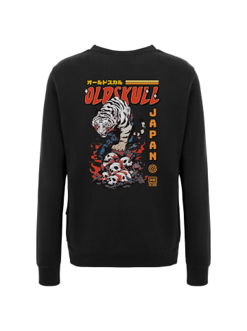 OLDSKULL Sweatshirt Xtreme Tattoo Tiger Skull Graphic in Black