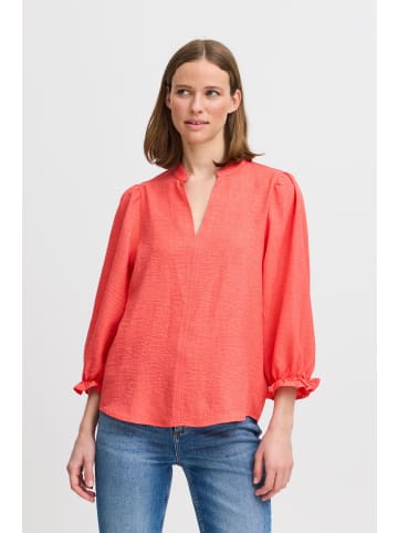 b.young Langarmbluse BYGAIYA BLOUSE - 20816413 lockere Bluse mit V-Ausschnitt in Rot