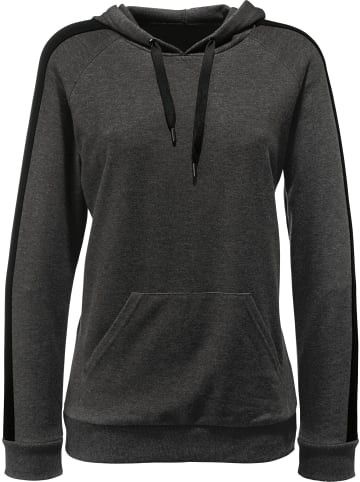 Erwin Müller Interlock-Jersey Hoodie in anthrazit meliert-schwarz