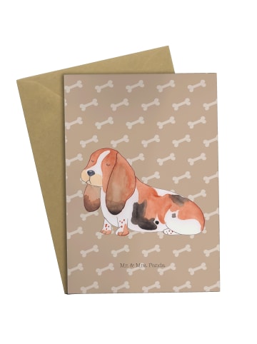 Mr. & Mrs. Panda Grußkarte Hund Basset Hound ohne Spruch in Hundeglück
