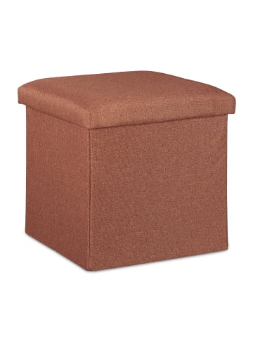 relaxdays Sitzhocker in Braun - (B)37,5 x (H)37 x (T)37,5 cm