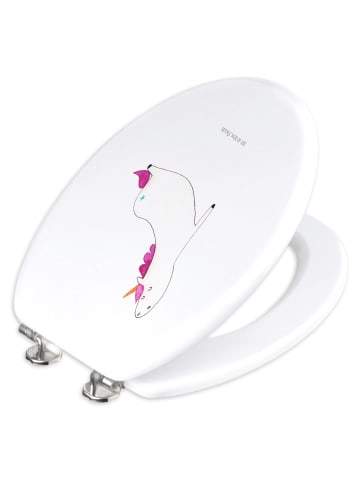 Mr. & Mrs. Panda Klodeckel Einhorn Yoga ohne Spruch in Weiß