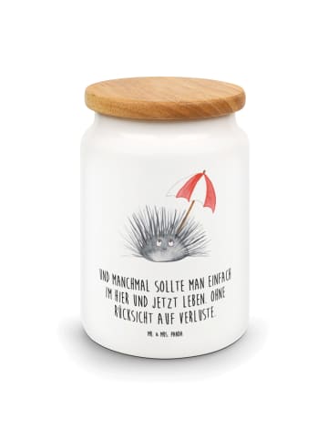 Mr. & Mrs. Panda Teedose Seeigel mit Spruch in Weiß
