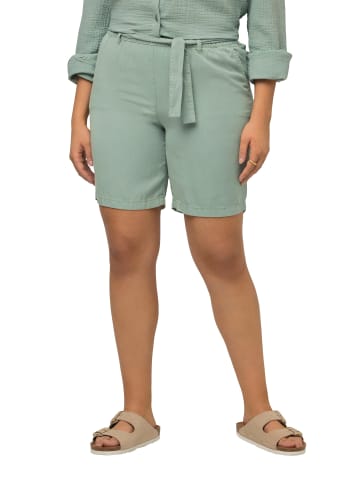 Ulla Popken Shorts in helles moosgrün