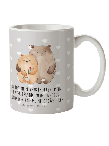 Mr. & Mrs. Panda Kinderpott Bären Liebe mit Spruch in Grau Pastell