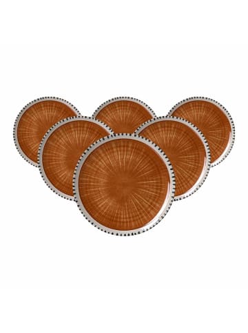 Ritzenhoff & Breker 6er Set Speiseteller Natura ø 26 cm in Braun