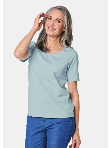 GOLDNER Shirt Gepflegtes Shirt in formstabiler Ware in bleu