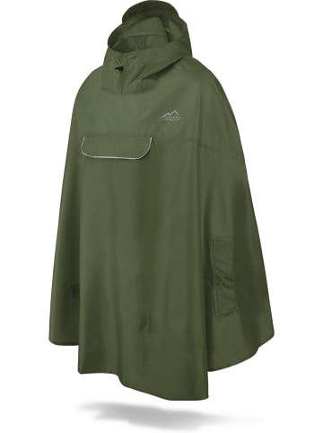 Normani Outdoor Sports Regenponcho Cherrapunji in Oliv