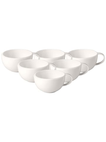Villeroy & Boch 6er Set Kaffeetasse NewMoon in 190 ml in weiß