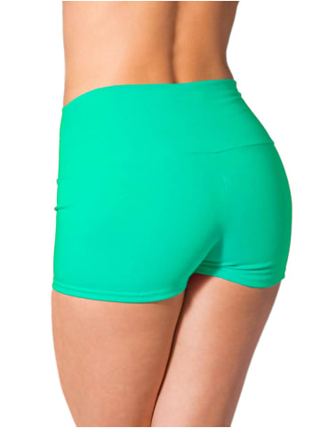 Alkato Alkato Damen Sport Shorts mit Hohem Bund in mint
