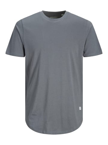 Jack & Jones Basic Plus SizeT-Shirt Kurzarm Übergrößen Shirt JJENOA in Grau