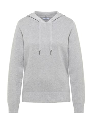 Cecil Jacquard Hoodie mit Glitzer in Grau