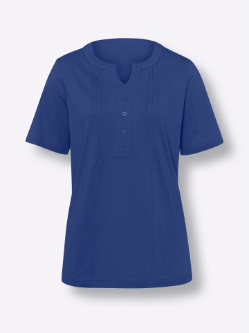 Sieh an! Kurzarm-Shirt in royalblau