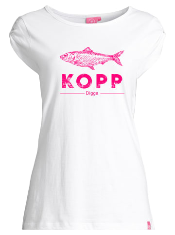 Salzhaut Rundhals T-Shirt für Damen in weiß