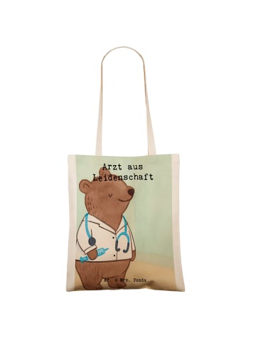 Mr. & Mrs. Panda Shopper Bag Arzt Leidenschaft Design mit Spruch in Weiß